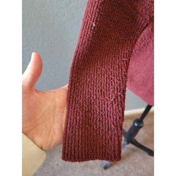 Anthropolgie Burgundy Dolman Sleeve V Neck Sweater Size XS Office Wear Lagenlook - Picture 3 of 9